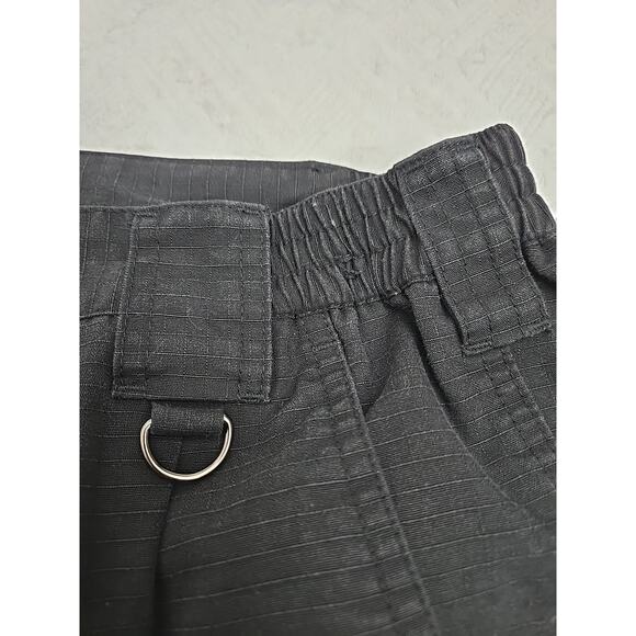 CQR Mens Pants Cargo Elastic Waistband Pockets Logo Tactical Black 36/32 - Picture 4 of 6
